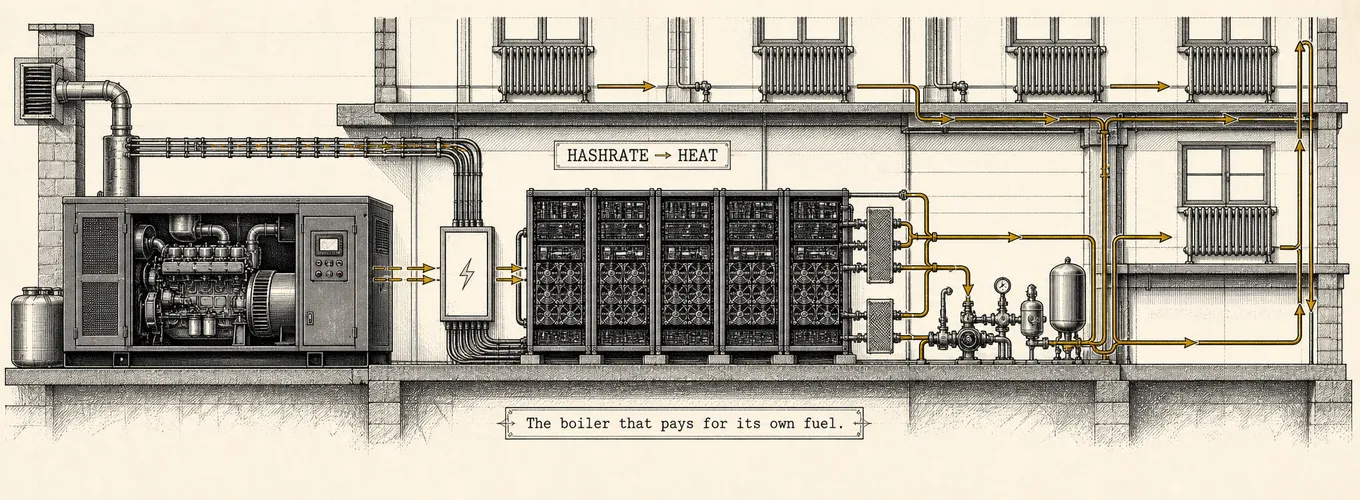 The miner in the basement — hash as heat.
