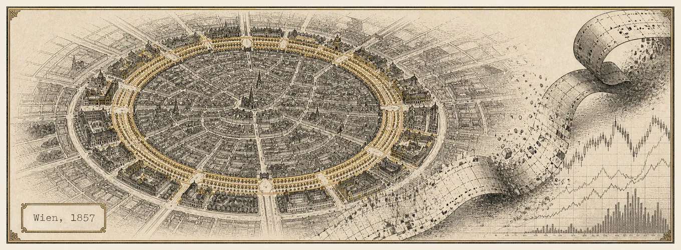 The ring that refused the straight line — Wien, 1857.